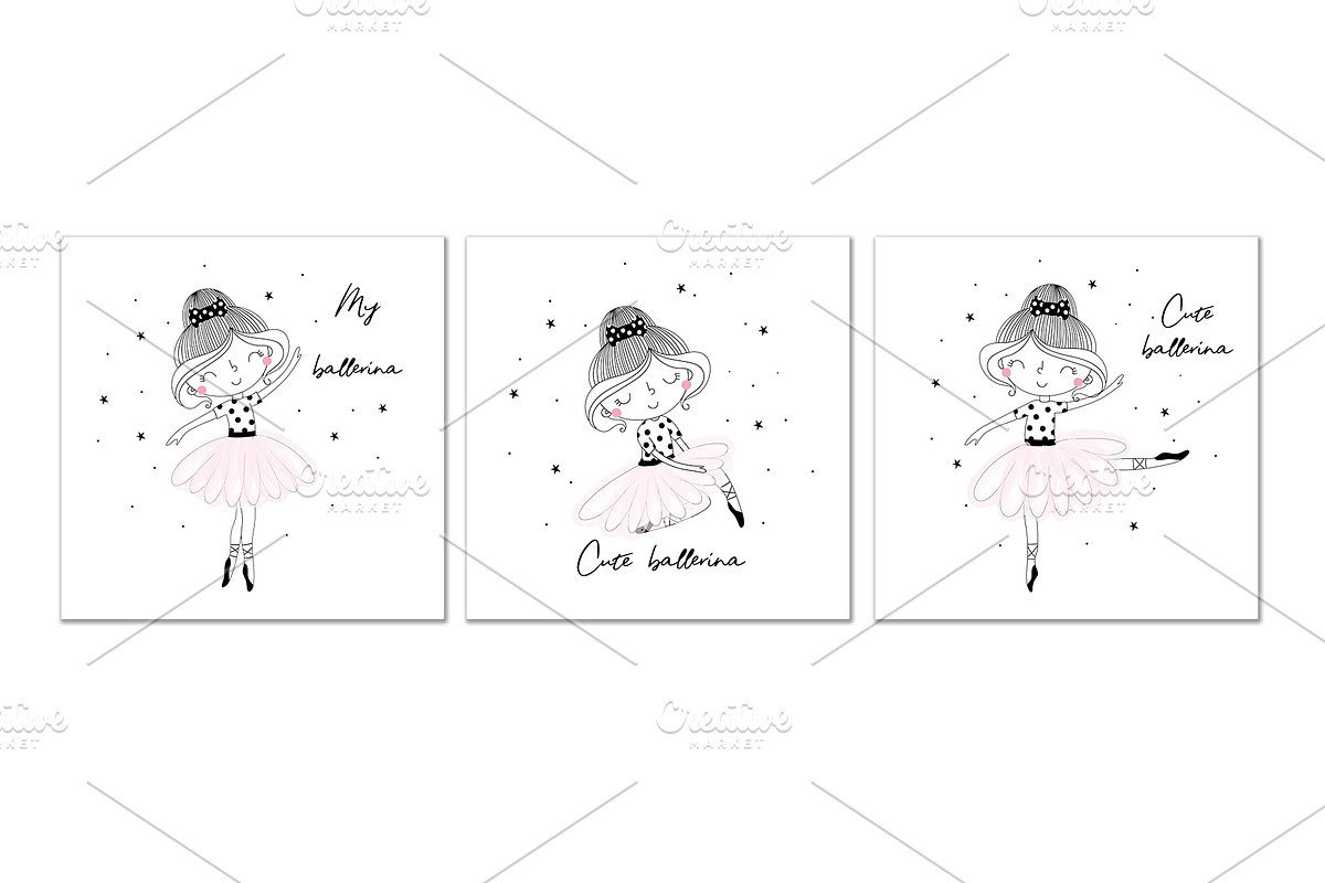 Cute Ballerinas!, a Graphic by Irene_Boiko_ART (Photo 6 of 7)