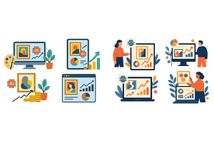 Digital artwork depicting various, a Person Illustration by ZinetroN