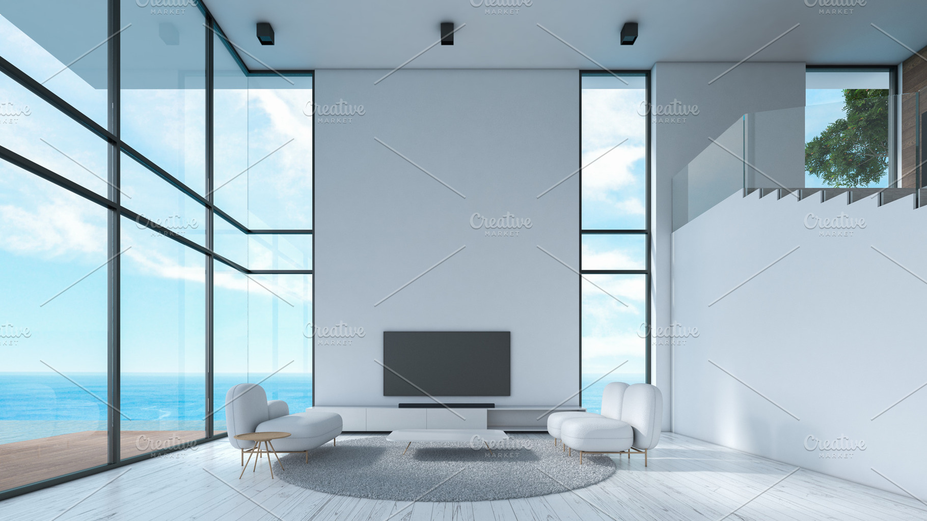 Modern interior living room featuring 3d, apartment, and architecture, an Architecture Photo by MOOSPACE_STUDIO