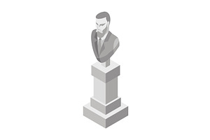 Monument icon isometric. Symbol of, an Object Illustration by the8monkey