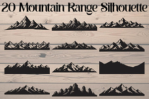 Mountain Range Silhouette, an Object Graphic by Designer_Momina
