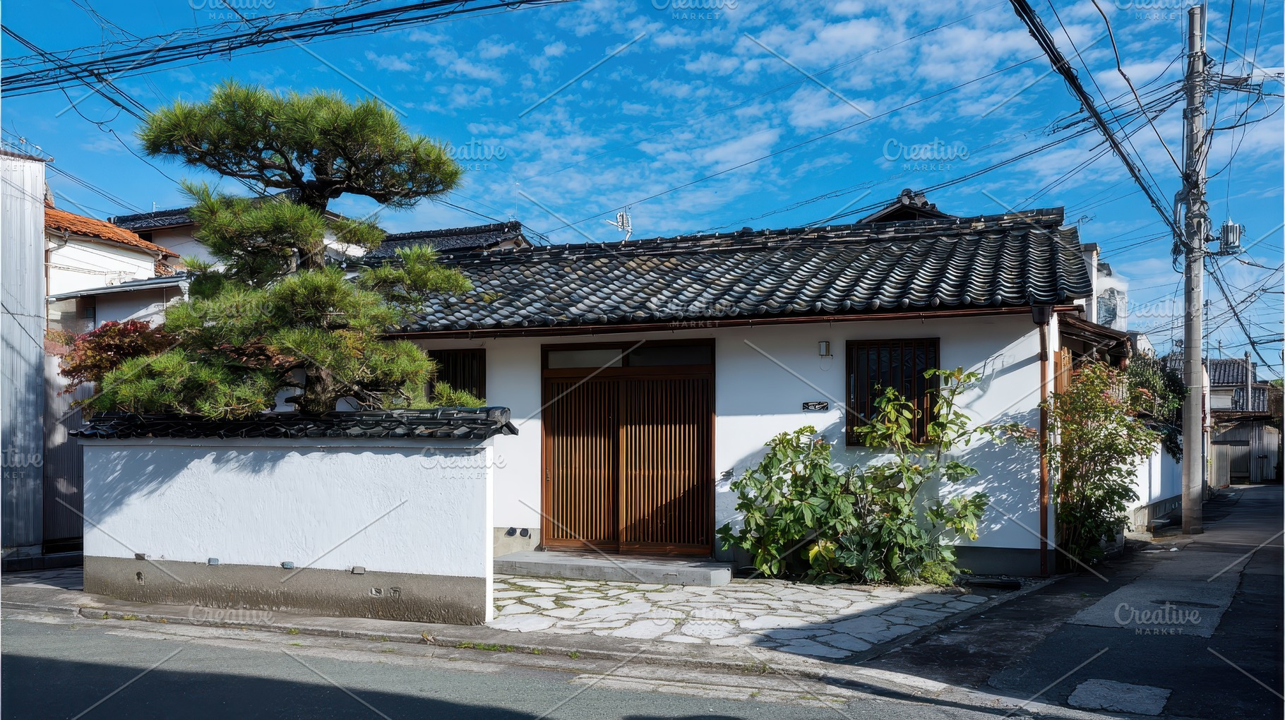 Picturesque Japanese single story, a Photo by Pavel_design