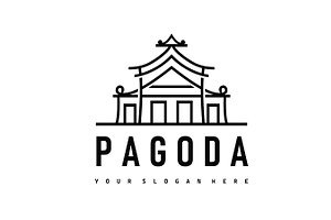 Buddhist culture pagoda logo design, a Branding & Logo Template by Maylianaw28