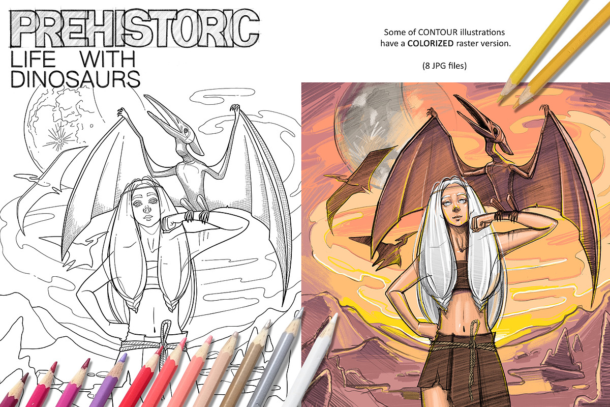 Prehistoric Life with Dinosaurs, an Animal Illustration by Ekaterina Glazkova (Photo 2 of 5)