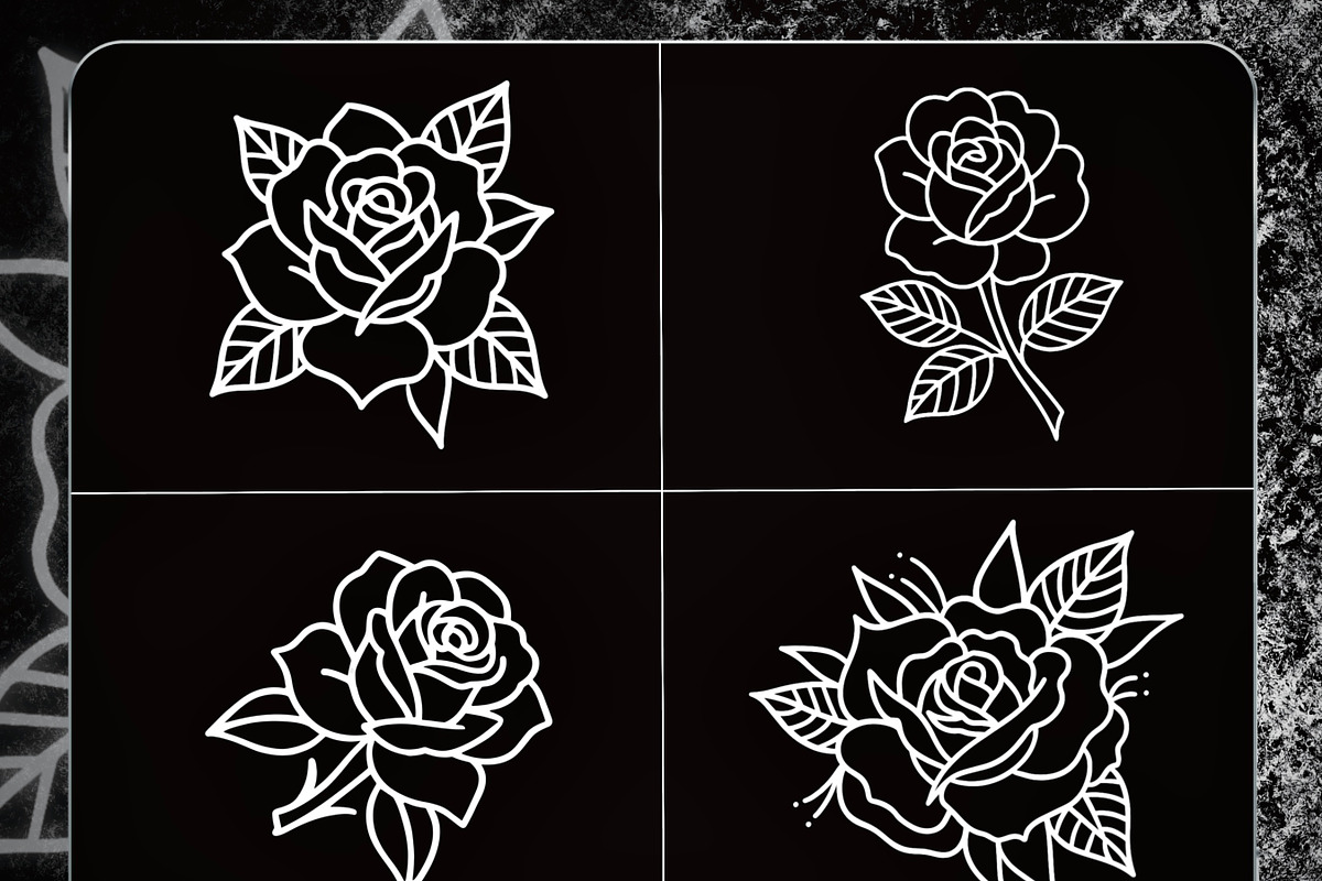 Traditional Rose Tattoo Stamps, a Brush Add-On by ProcreateInk (Photo 4 of 5)