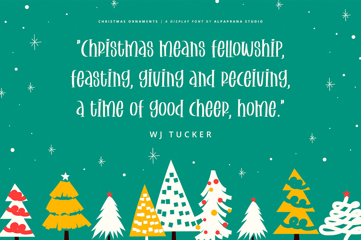 Christmas Ornaments - Display Font, a Script Font by Alpaprana (Photo 9 of 12)