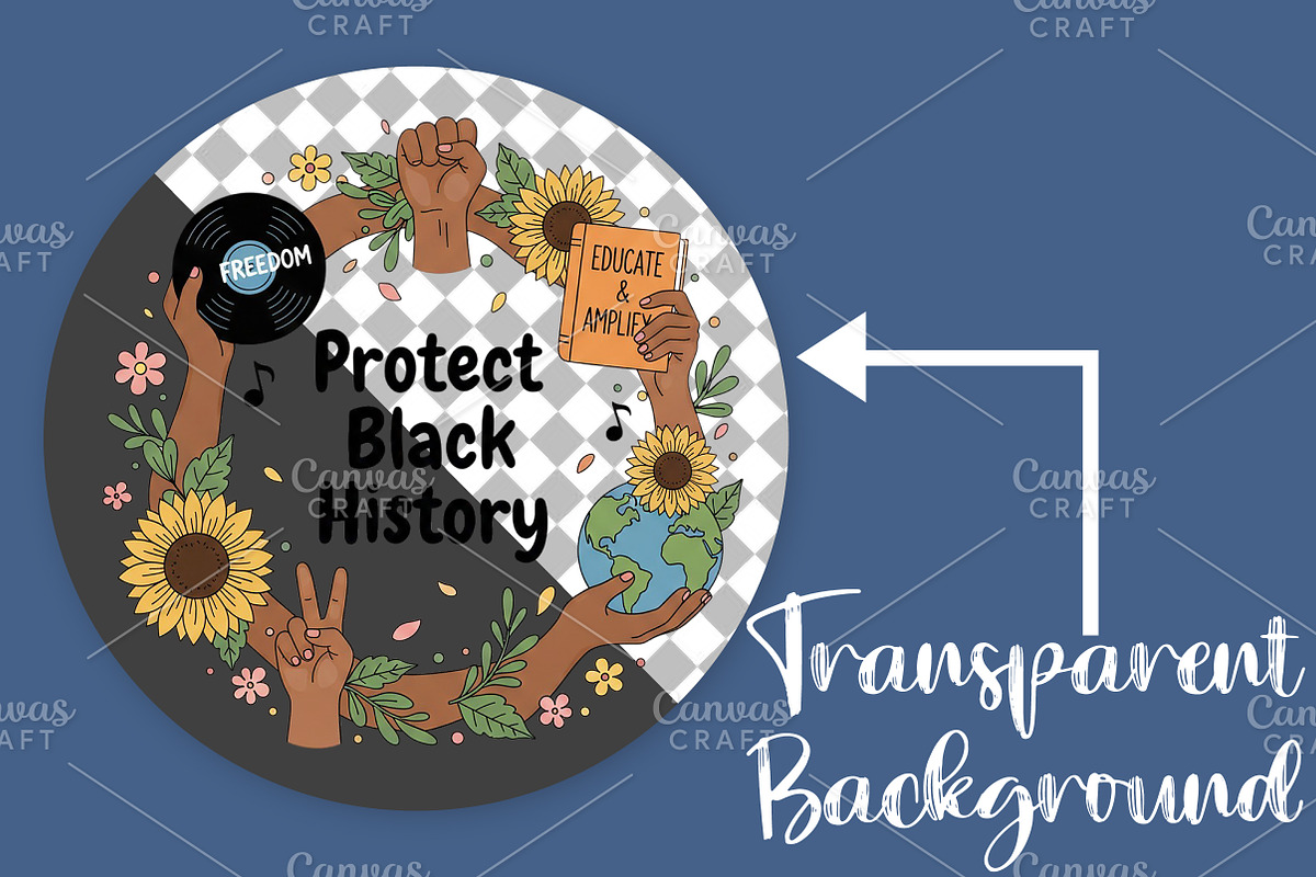 Protect Black History PNG, an Illustration by Canvas Craft (Photo 2 of 6)