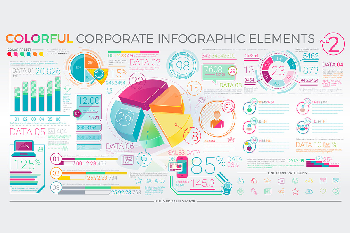 Colorful Corporate Infographics, a Finance Illustration by ConceptCafe (Photo 3 of 7)