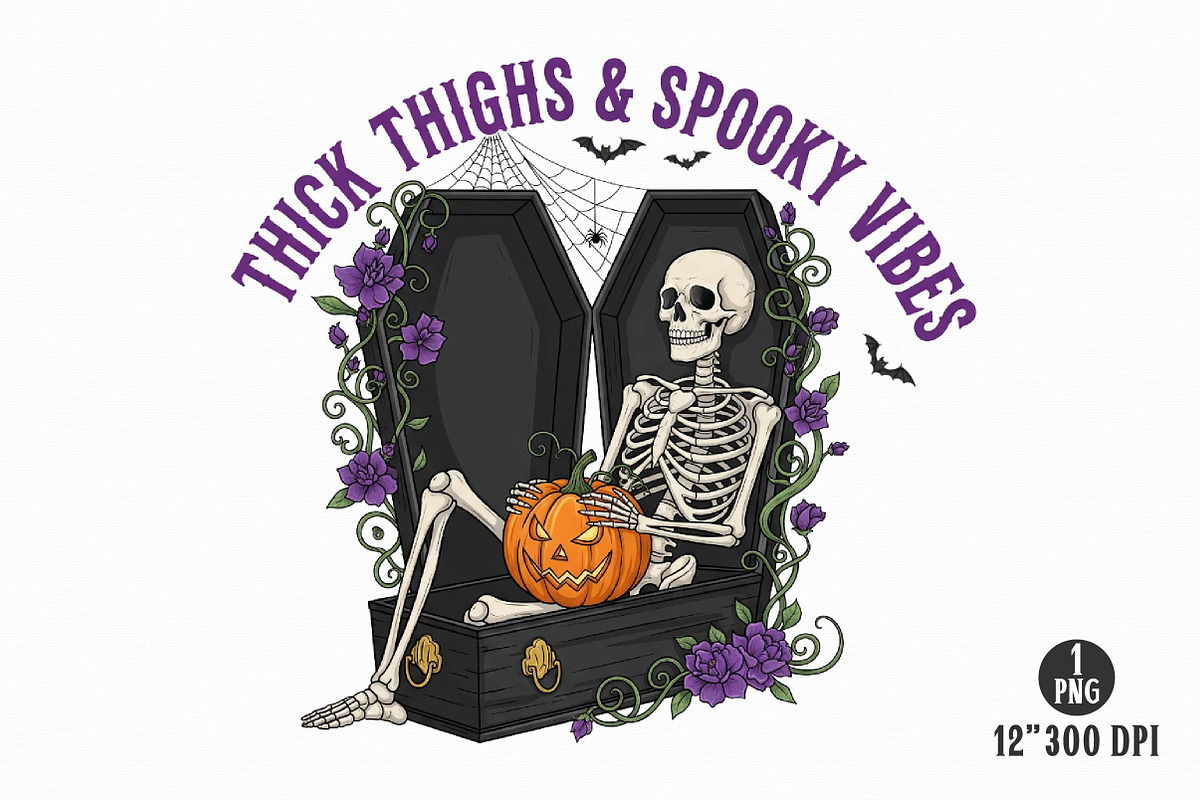 Skeleton Halloween Sublimation, a Work Illustration by Dream Creation (Photo 17 of 20)