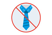 No Tie Flat Icon, a Duotone Icon by Pexelpy (Thumbnail 1 of 2)