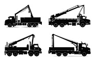 Mobile Crane Truck Silhouette Vector, a Transportation Illustration by Gfx Expert Team (Thumbnail 3 of 3)
