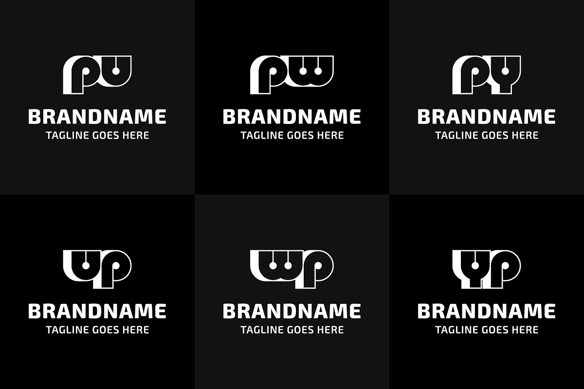 Letters PU UP PW WP PY YP Bold Logo, a Branding & Logo Template by Pray Art Design Studio (Photo 2 of 2)