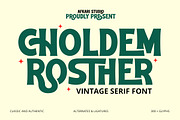 Choldem Rosther - Vintage Serif Disp, a Sans Serif Font by Afkari Studio (Thumbnail 1 of 10)