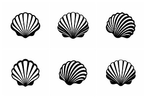 Shell Icons Sea Ocean Beach Summer, an Object Graphic by Billah Hub