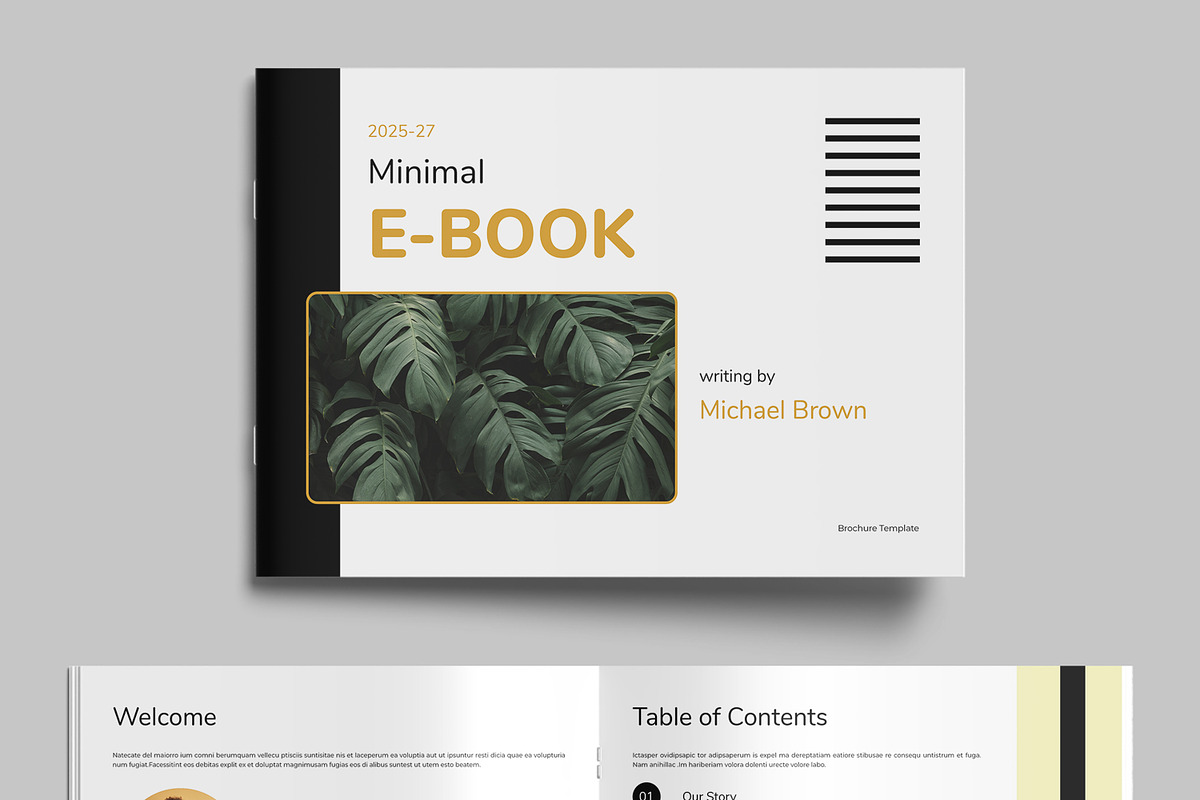E Book Landscape Brochure Template, a Brochure Template by MightyDesign (Photo 2 of 8)