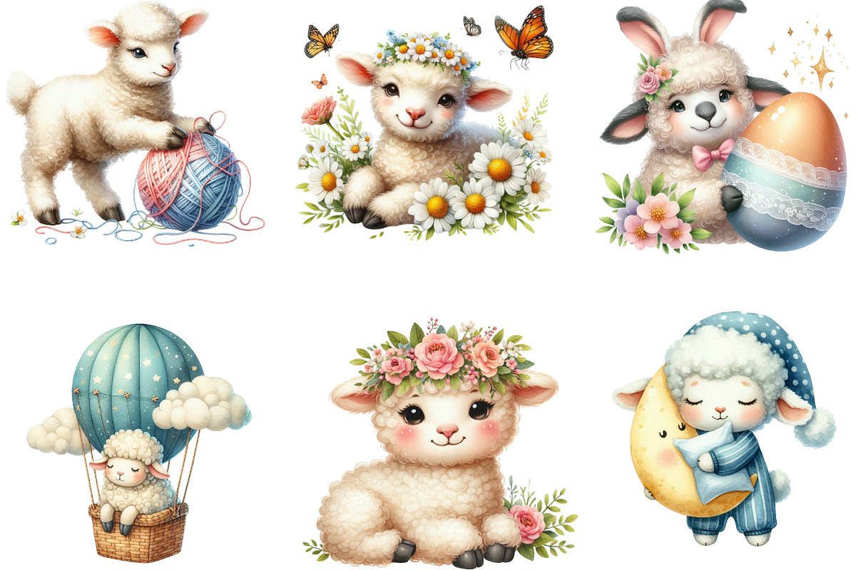 Cute Sheep Sublimation, an Illustration by DreamArtGraphic (Photo 2 of 4)