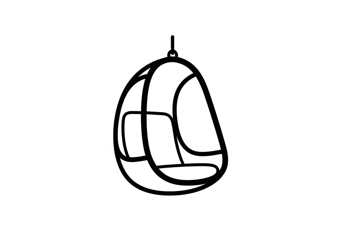 Hanging Egg Chair Silhouette Bundle, an Illustration by Designer_Momina (Photo 20 of 51)