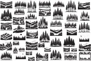Majestic Pine Trees SVG, a Finance Illustration by Amazin_art