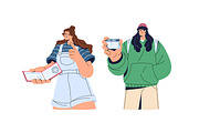 People showing documents set, a Person Illustration by PaperTrident (Thumbnail 4 of 9)