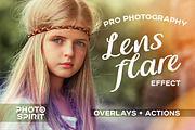 Pro Photography Lens Flare Overlays, an Action Add-On by PhotoSpirit (Thumbnail 1 of 8)
