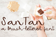 SANTAN Brush Lettered Font, a Script Font by Rhonna Designs (Thumbnail 1 of 5)