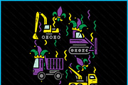 Holiday Kids Mardi Truck SVG PNG, a Graphic by Creativeusart (Thumbnail 3 of 4)