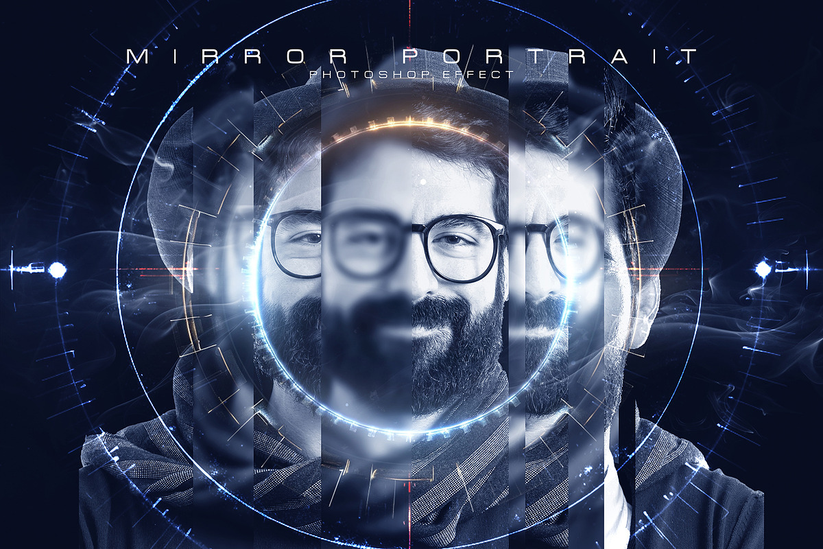 Mirror Portrait Photoshop Effect, a Brushes & More by INTENTFX (Photo 2 of 8)