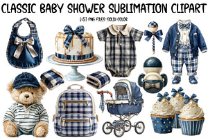 Classic Baby Shower Sublimation Clip, an Illustration by Designworld