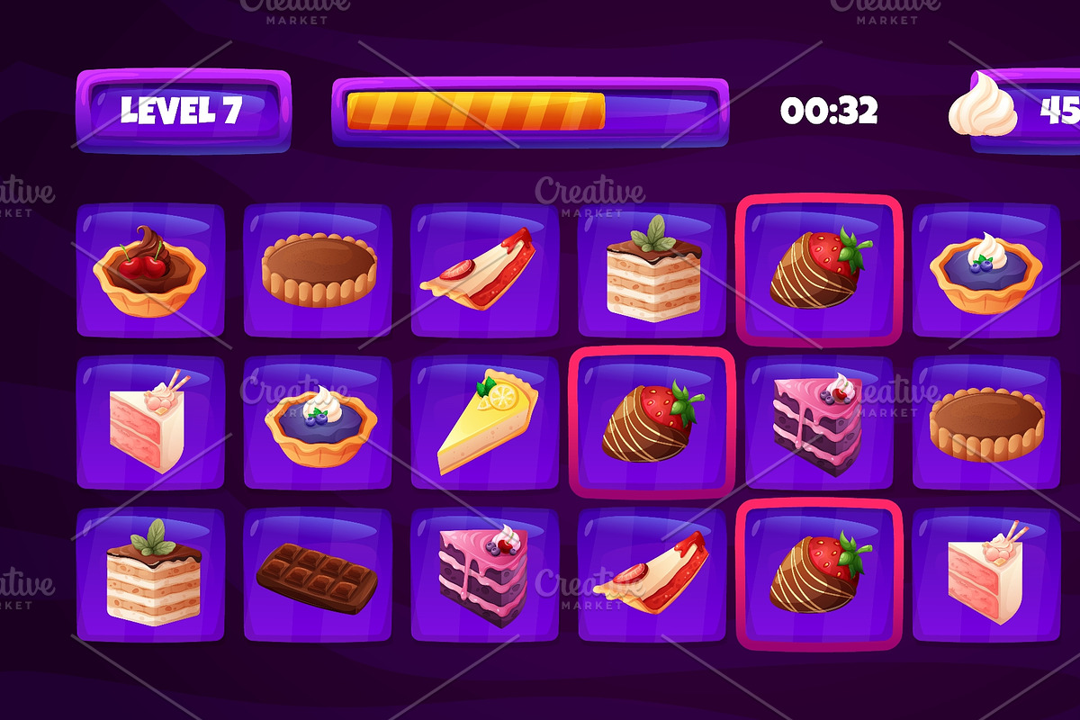 Candy match game. Sweets crush, an Object Graphic by Stock-Smart-Start (Photo 3 of 3)