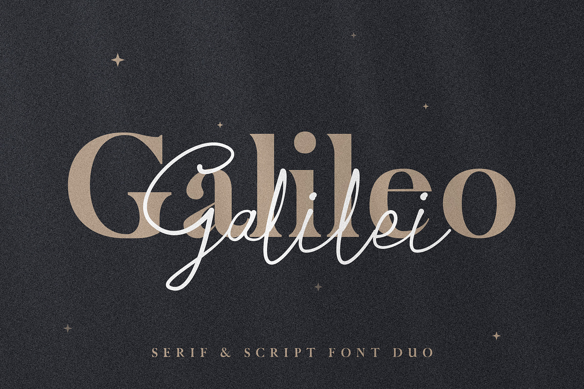 Galileo Galilei - Serif & Script Duo, a Serif Font by AndrewPixelType (Photo 1 of 9)