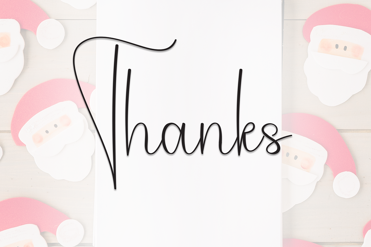 Simple Santa | Script Font, a Handwritten Font by Scratchones (Photo 8 of 8)