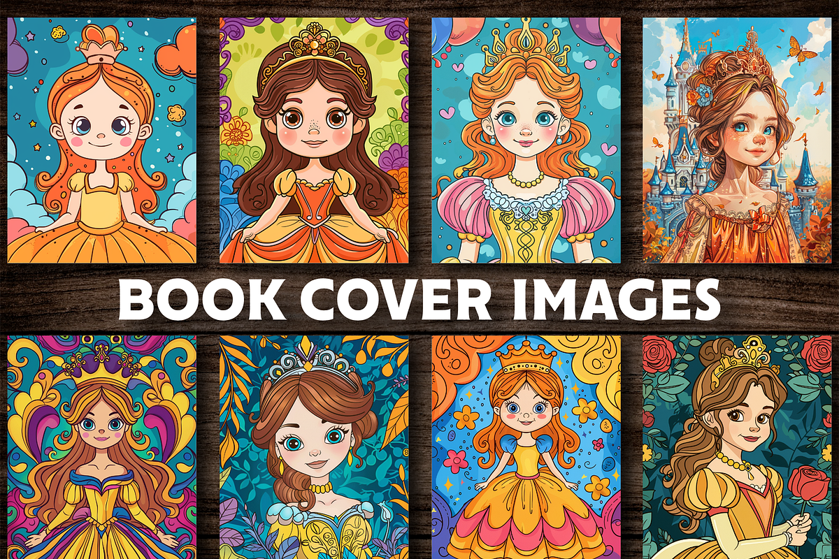 Beautiful Cute Princess Coloring Pag, a Person Illustration by Design Station (Photo 3 of 5)