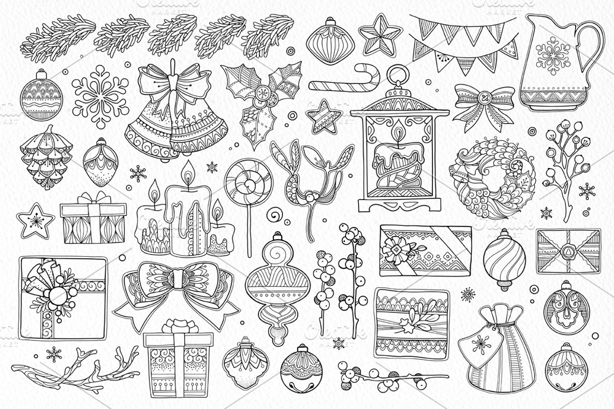 Christmas and New Year illustrations, a Decorative Illustration by Color and Decor (Photo 2 of 9)
