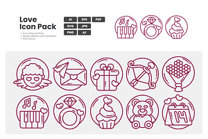 Love Icon Pack, an Outline Icon by erifqizeicon