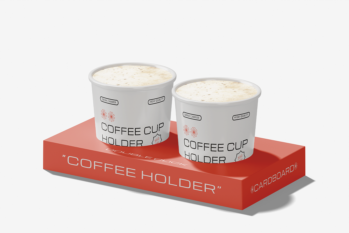 Coffee Cup Holder Mockup, a Cups & Container Mockup by Permadi Creative (Photo 2 of 3)