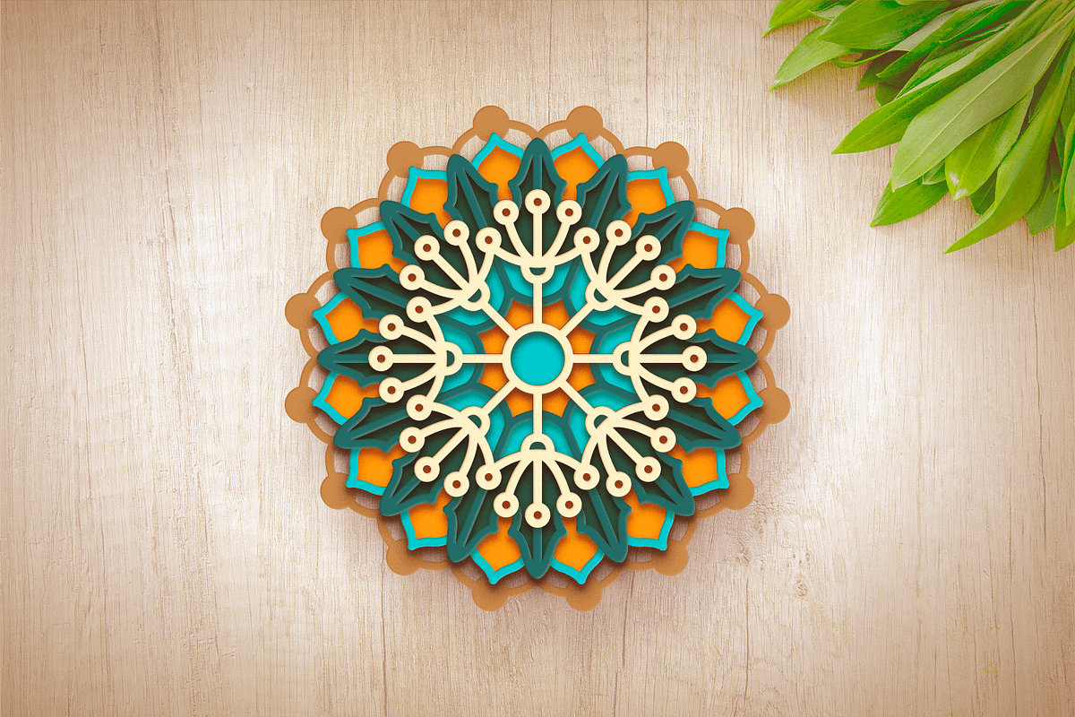 3D Dandelion Flower Mandala, an Object Graphic by Arshad Ali (Photo 8 of 8)