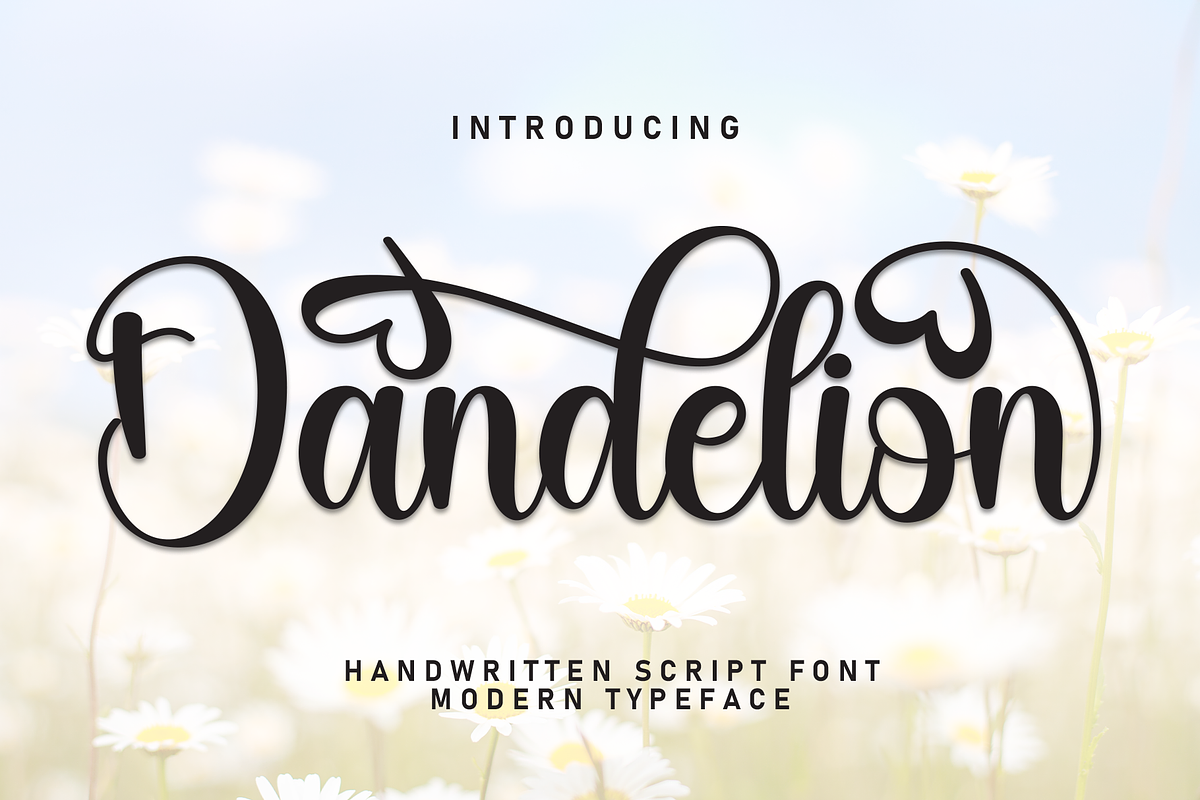 Dandelion | Script Font, a Handwritten Font by Scratchones (Photo 1 of 9)