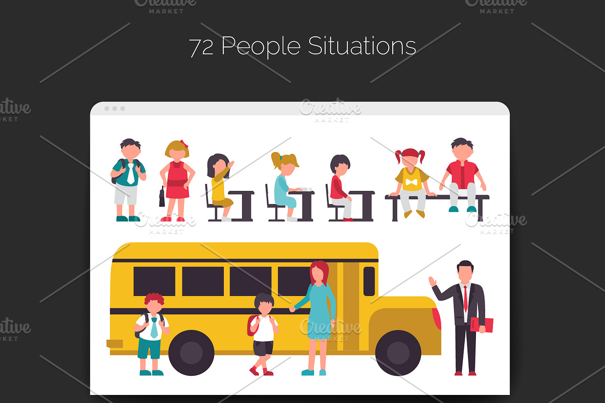 School Flat Collection, an Education Illustration by Palau (Photo 5 of 6)