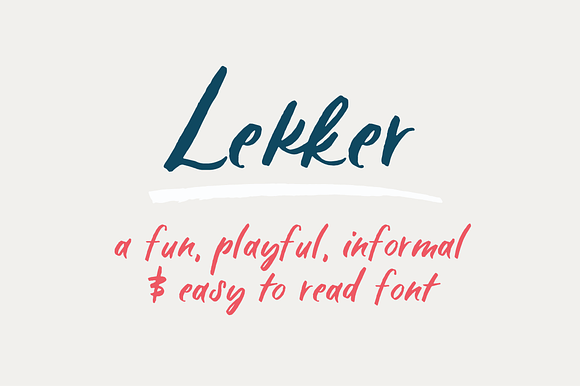 Lekker Handwritten Font preview 6