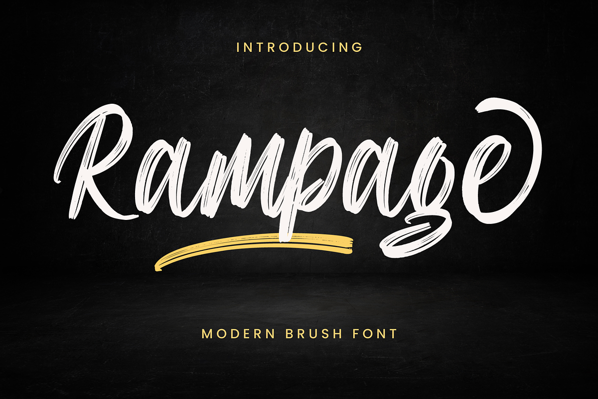 Rampage | Modern Brush Font, a Handwritten Font by Creaditive Design (Photo 1 of 8)