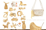 Gender neutral nursery, an Illustration by Love Watercolor Store (Thumbnail 2 of 7)