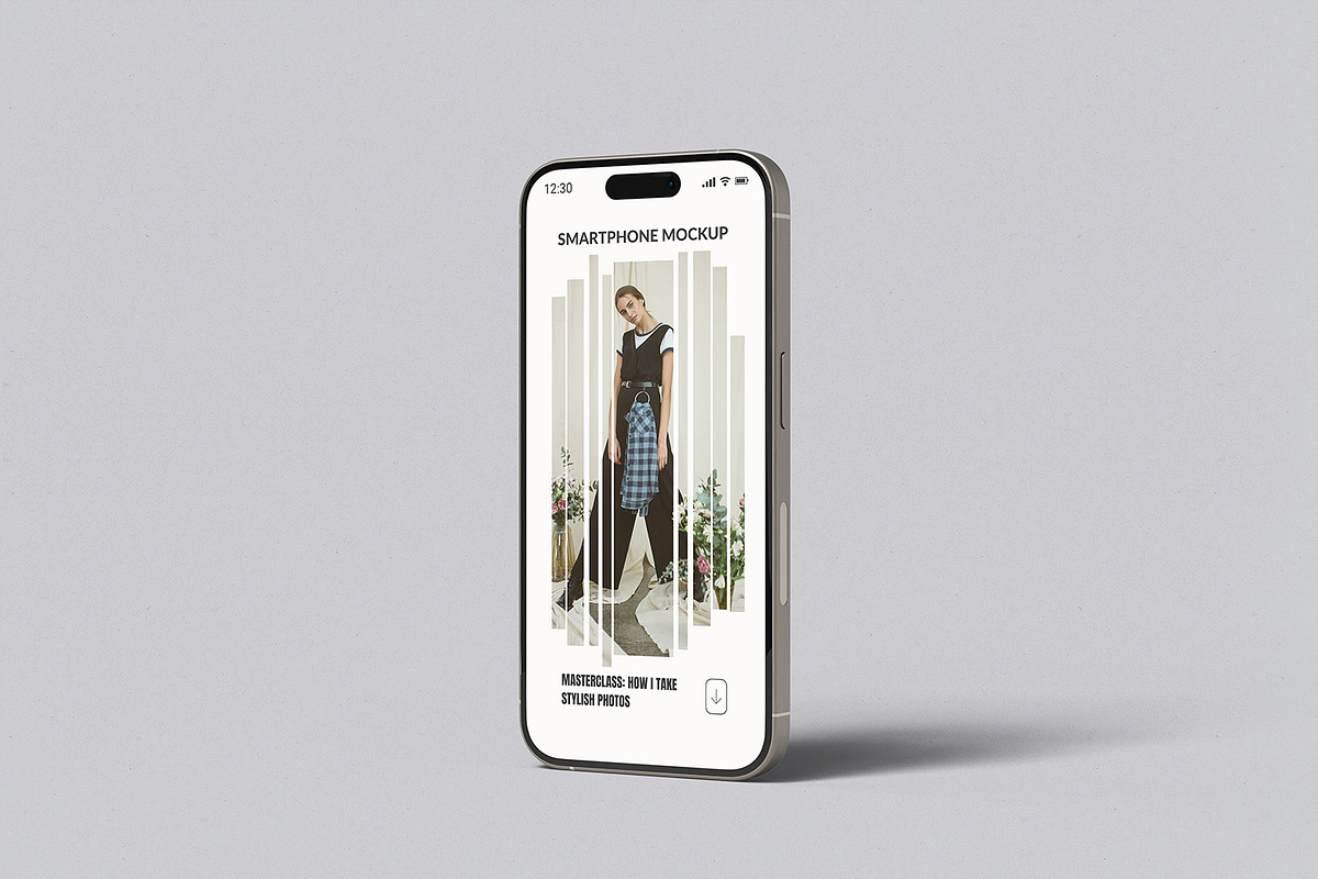 iPhone 15 Pro Mockup, an iPhone Mockup by graphicsecond (Photo 5 of 5)