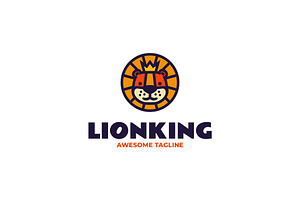 Lion King Simple Mascot Logo, a Branding & Logo Template by Artnivora.Std
