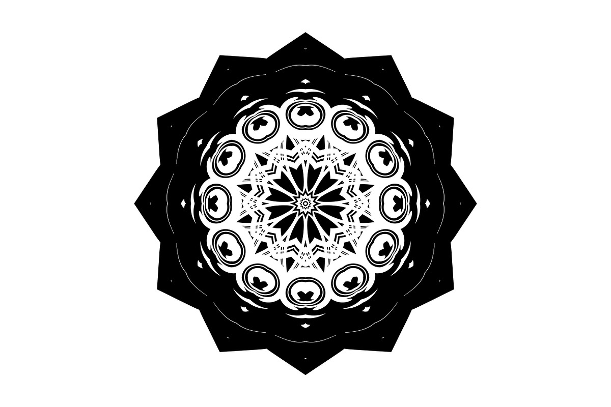Black White Mandala Illustration Set, a Decorative Illustration by NJ Himel (Photo 83 of 101)