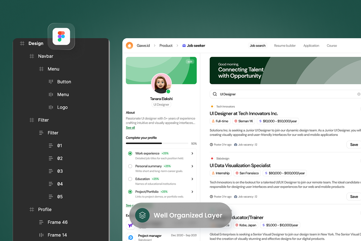 Gawe.id - Jobseeker Dashboard, a Websites & App Template by SLAB! Design (Photo 2 of 3)