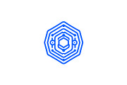Modern Hexagon Tech Logo, a Branding & Logo Template by Vectorium Studio (Thumbnail 1 of 9)