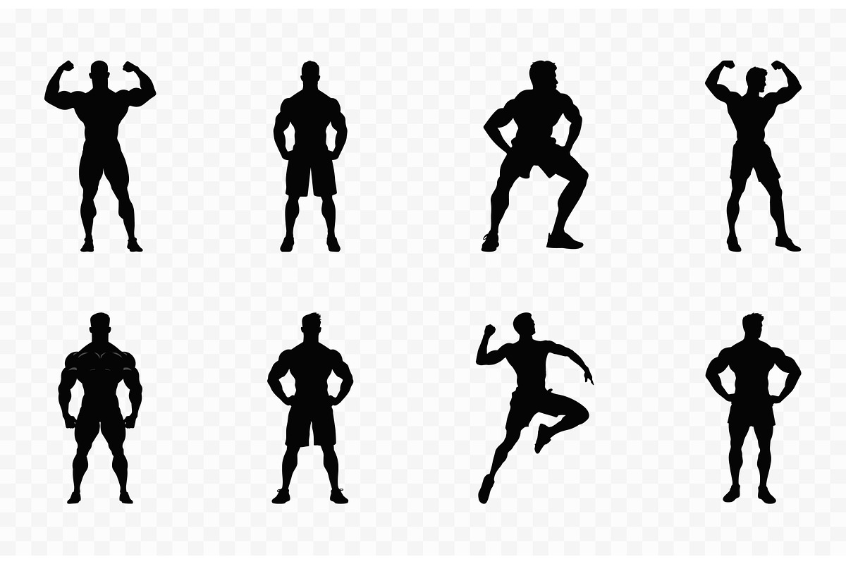 Fitness Silhouette Clipart Bundle, a Person Illustration by Gfx Expert Team (Photo 2 of 3)