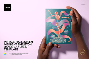 Vintage Halloween 5x7 Card Template, a Card Template by creatsy5