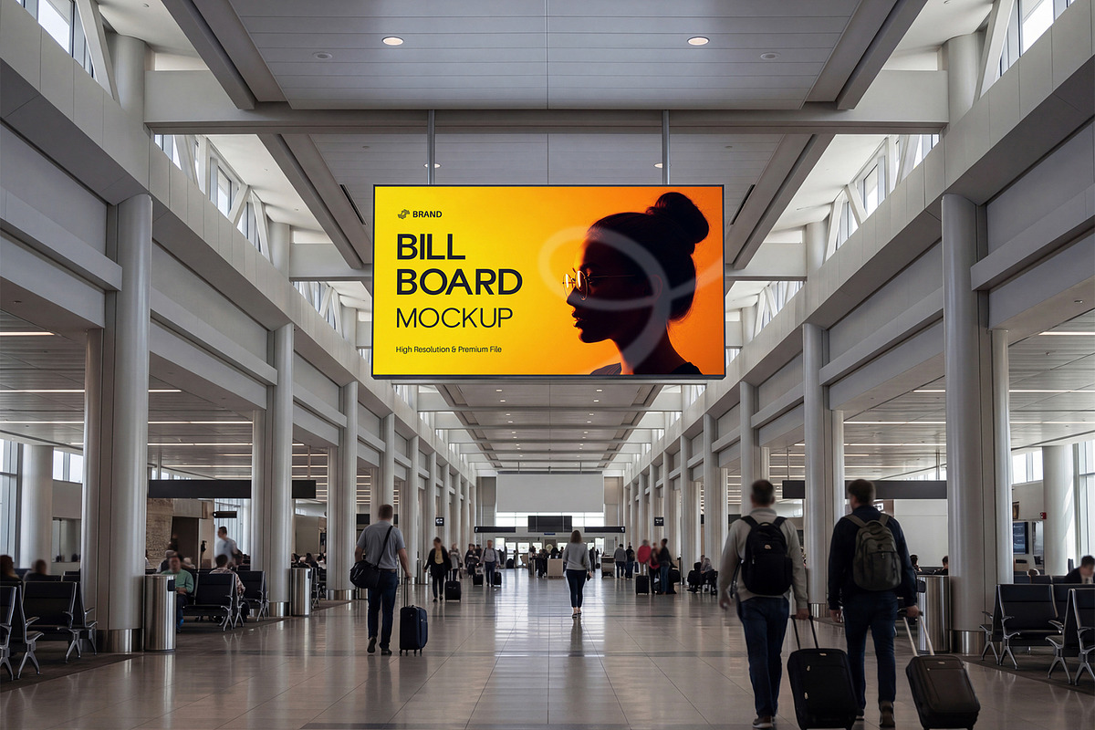 Indoor Billboard Mockup Bundle, an Advertising Mockup by graphypix (Photo 7 of 13)