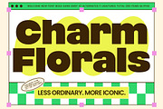 Charm Florals Bold Sans Serif Font, a Sans Serif Font by timelesstype.co (Thumbnail 1 of 10)